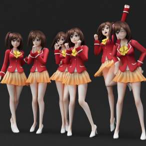 现代动漫人物3D模型下载